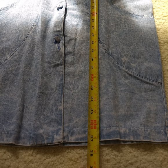 vintage 80s acid wash denim shirtdress topper🎈HOST PICK🎈 - Picture 11 of 15
